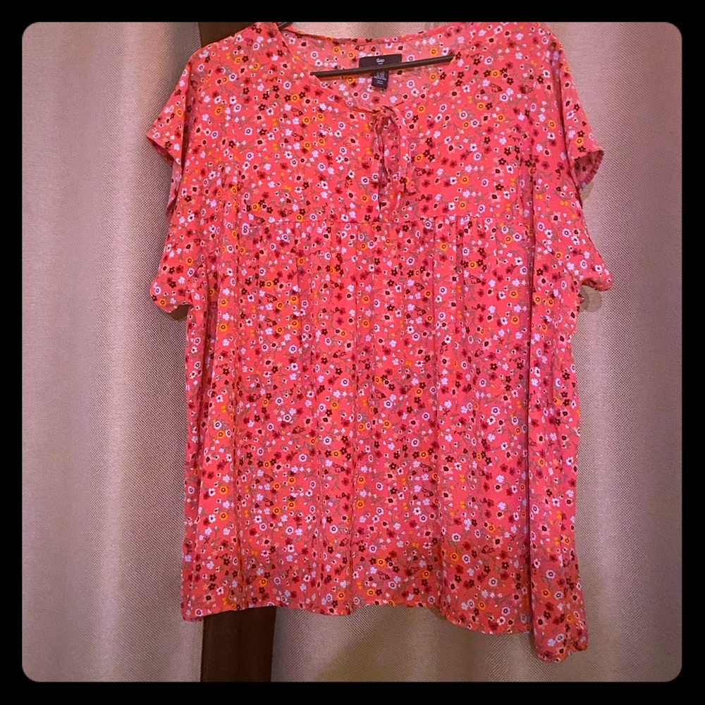 Pink Floral Blouse XXL